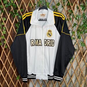 Vintage Y2K Real Madrid sports soccer football zip up jacket